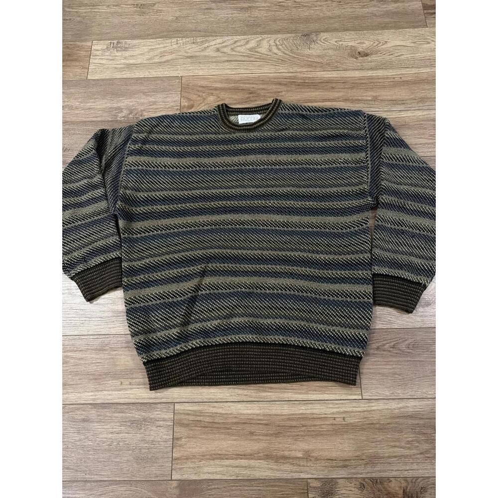 Vintage 90s Gianfranco Ruffini Italy Striped Knit Sweater